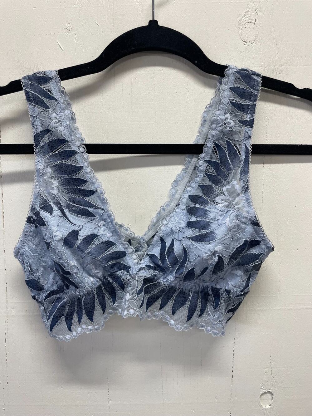Aerie Women's Bralette Bra Size XS Blue Lace - Not Padded